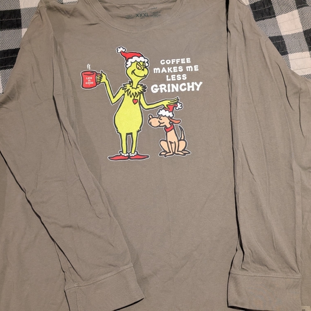 Life Is Good Grinch and Max Long Sleeve Shirt - Green